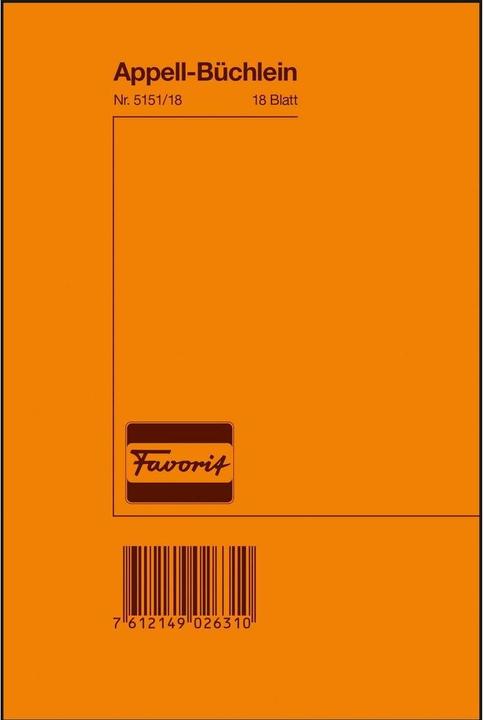 Favorit Libretto d'appello (18 x)