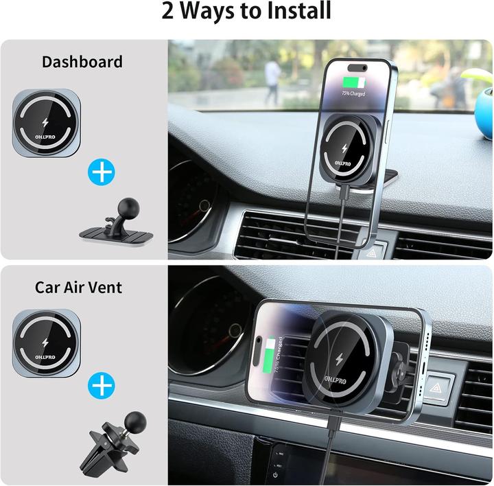 Immagine prodotto Ohlpro Magnetische Autohalterung mit Ladefunktion für iPhone