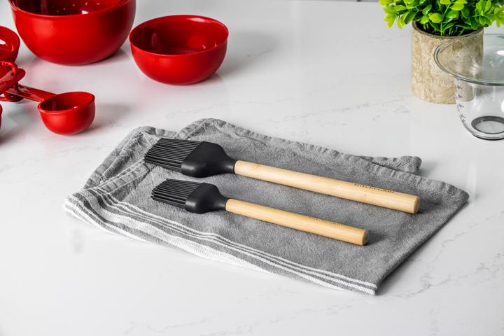 Actual product image KitchenAid Bamboo Pastry Brush with Heat Resistant and Flexible Silicone Head