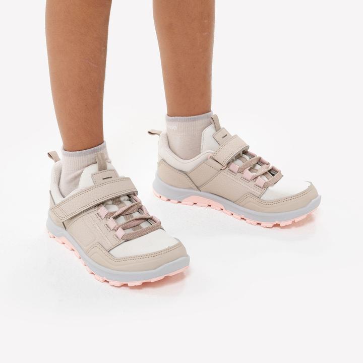 Produktbild Quechua Wanderschuhe Kinder Gr. 28–34 niedrig Klettverschluss Wandern - NH500 beige/rosa (30)