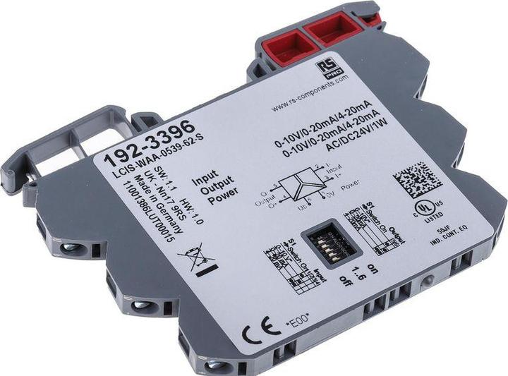 Rs Pro Signal converter, analogue signal converter 24V ac/dc, current, voltage 0  10 V, 0  20mA ON / Str