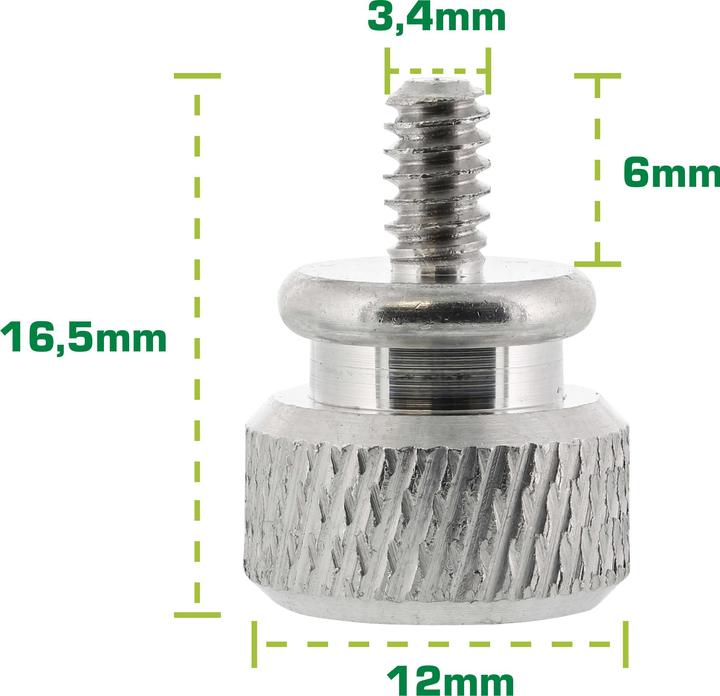 Immagine prodotto Aquatuning Viti a testa zigrinata alloggiamento argento Bigpack (10 pezzi)