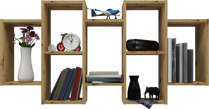 Actual product image Topeshop BILBAO 7.0 ARTISAN shelf floating shelf wall distributor particle shelf (129.5 x 20 x 65 cm)