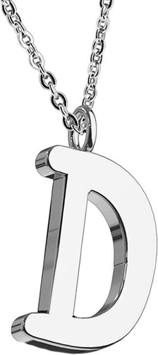 Star Piercing Kette silber Anhänger Buchstabe D (ohne Messing, Chirurgenstahl 316L)