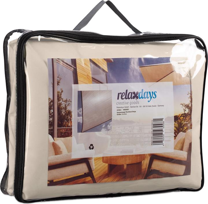 Image du produit Relaxdays Sonnensegel (400 x 200 x 0,5 cm)