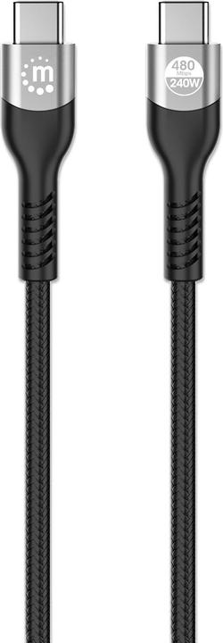 Produktbild Manhattan USB 2.0 Typ C EPR Ladekabel 240 W / PD 3.1 (2 m, USB 2.0, 240 W)