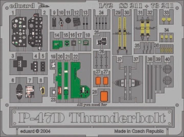 Actual product image Eduard P-47D-30 Thunderbolt