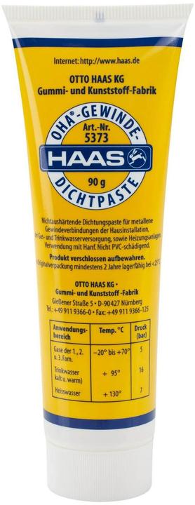 Produktbild Mateu Dichtmasse Gewinde 90 GR (0.10 kg, Weiss)