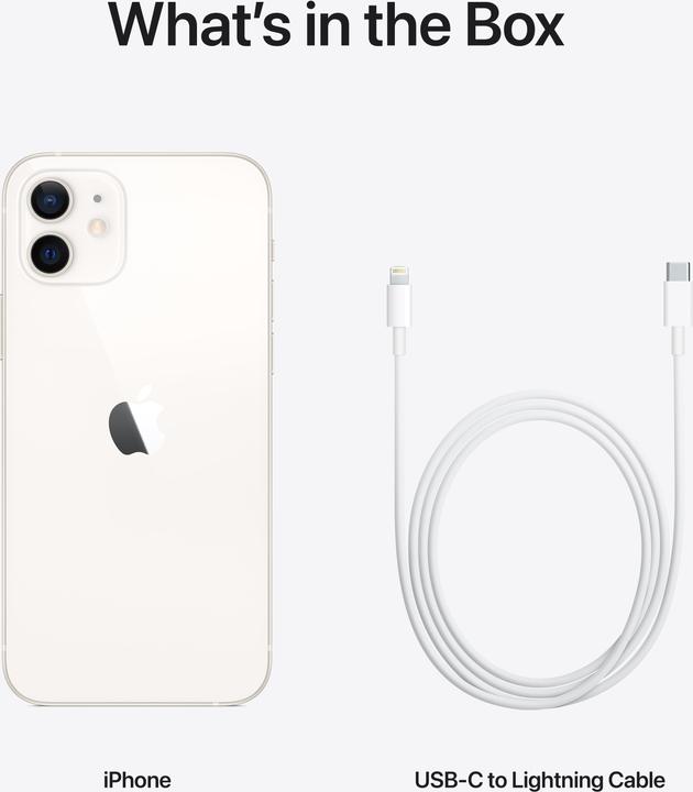 Actual product image Apple iPhone 12 (128 GB, White, 6.10", SIM + eSIM, 12 Mpx, 5G)