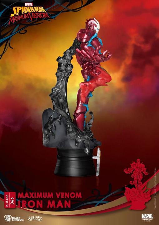 Actual product image Beast Kingdom Statua Marvel D-Stage Diorama Maximum Venom Iron Man