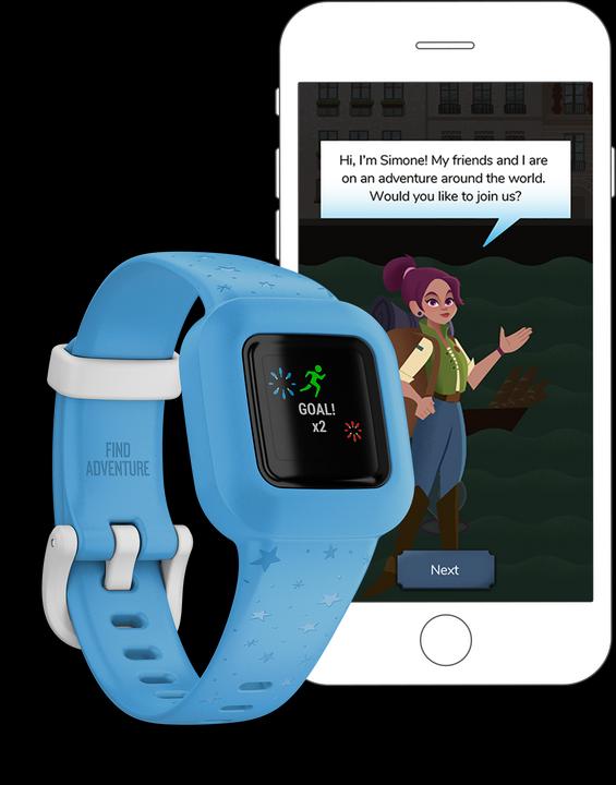 Actual product image Garmin Vivofit jr. 3 Blue Stars (20 mm)