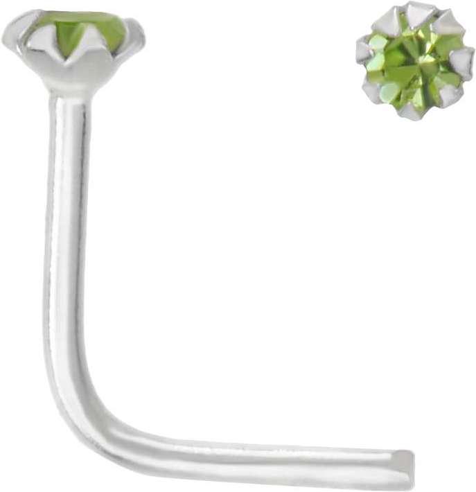 Bijouteria Nasenpiercing (Silber 925, Kristall)