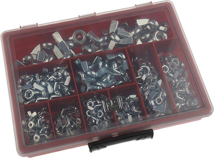 Image du produit Rs Pro Jeu d'écrous à ailettes en acier M3-M12 (M4, M5, M6, M8, M10, M12, M3)