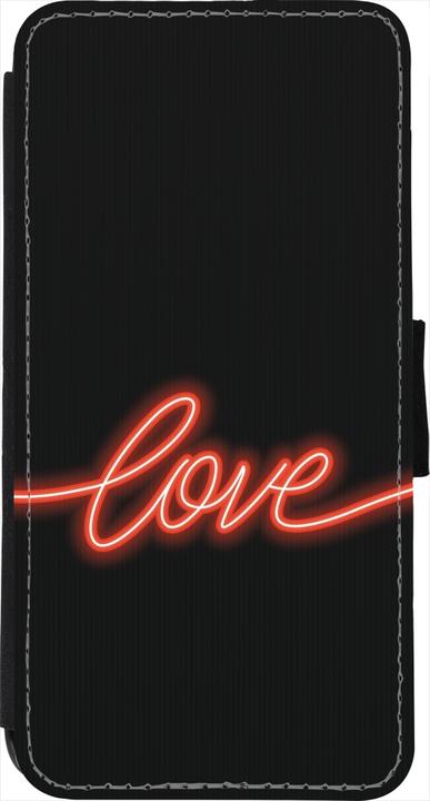 Produktbild PhoneLook Hülle Wallet schwarz Valentine 2023 neon love (Apple iPhone 7)