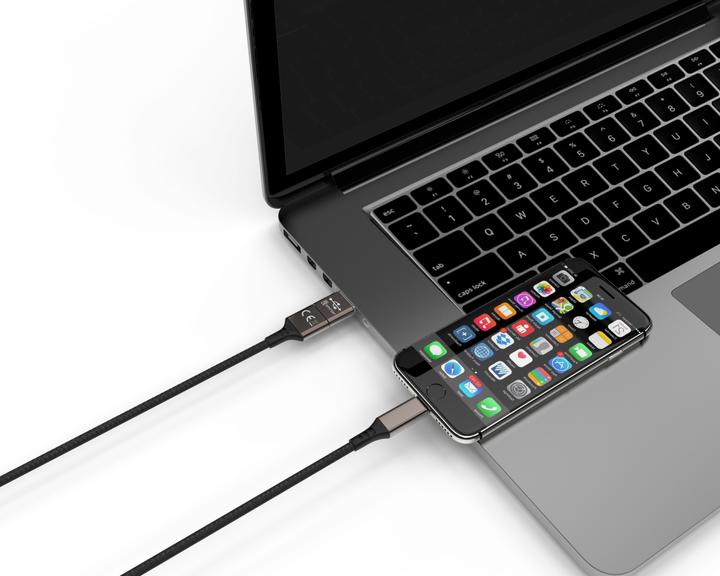 Produktbild Smrter Speedy USB Ladekabel auf Lightning (1m), schwarz ( SPEEDY L BK) (1 m, USB 3.0)