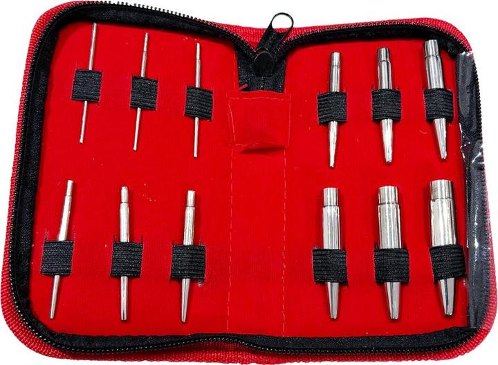 Star Piercing 12-teiliges Einführkegel Set (Nr.1) 1.6 mm - 11 mm (ohne Messing, Chirurgenstahl 316L)
