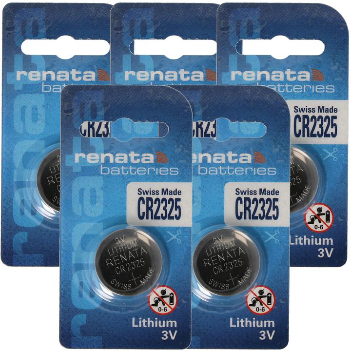 Actual product image AccuCell Batterie BR2325, IEC BR2325 5er Set (5 pcs., CR2325, 190 mAh)