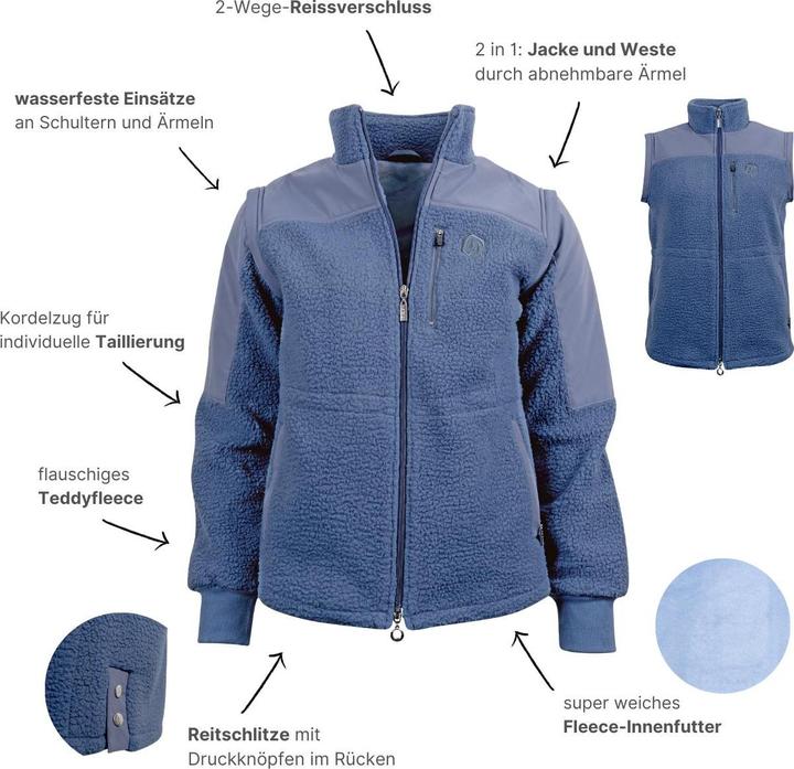 Actual product image Marengo Teddyfleece Jacket SoSoft 2in1 | Jacket & Vest (XXS)