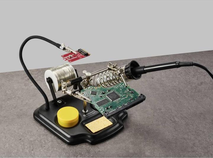 Actual product image Toolcraft Third Hand Soldering Iron Stand with Clip Holder (Soldering bit)