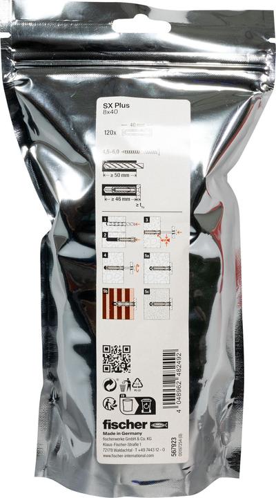 Actual product image Fischer Dowel SX Plus 8x40 BigPack (120) (120 pcs.)
