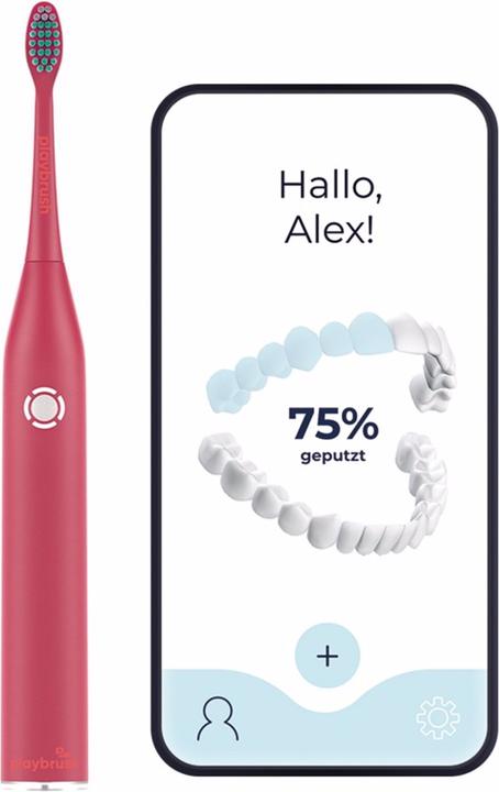 Playbrush Smart One Elektrische Schallzahnbürste Coral (Schallzahnbürste)