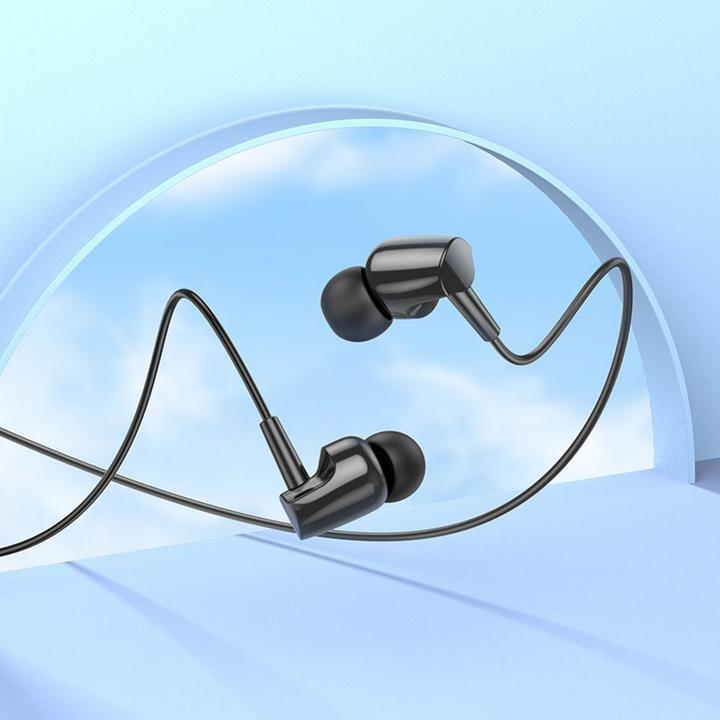 Produktbild Hoco Wired headphones earphones universal with microphone M112 black
