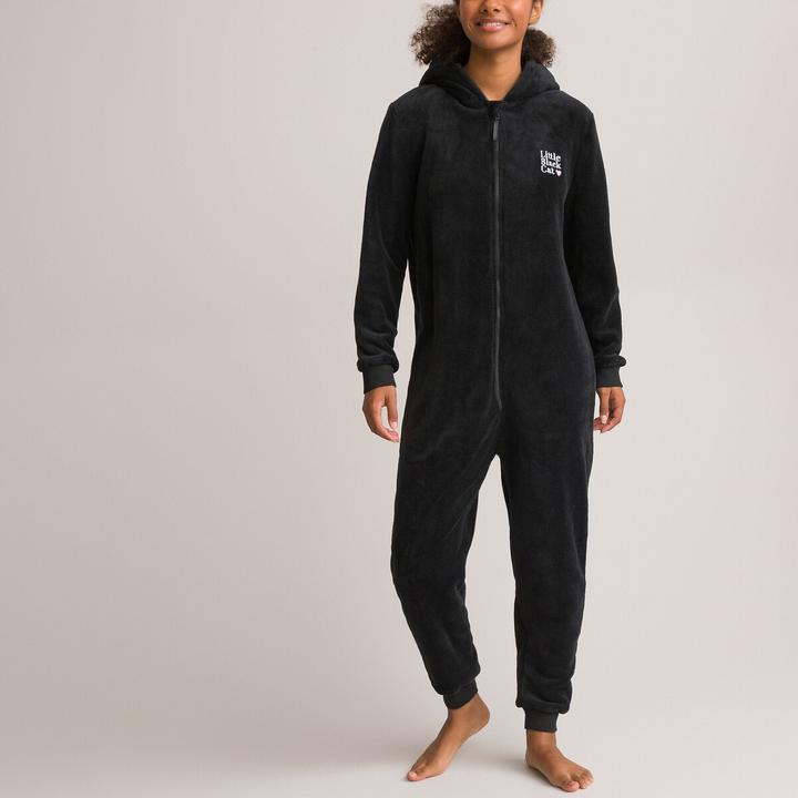 Actual product image La Redoute Collections Cat Onesie in Woven Fur (158)