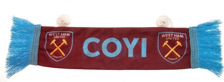 West Ham United FC Autoaufhänger Mini Schal