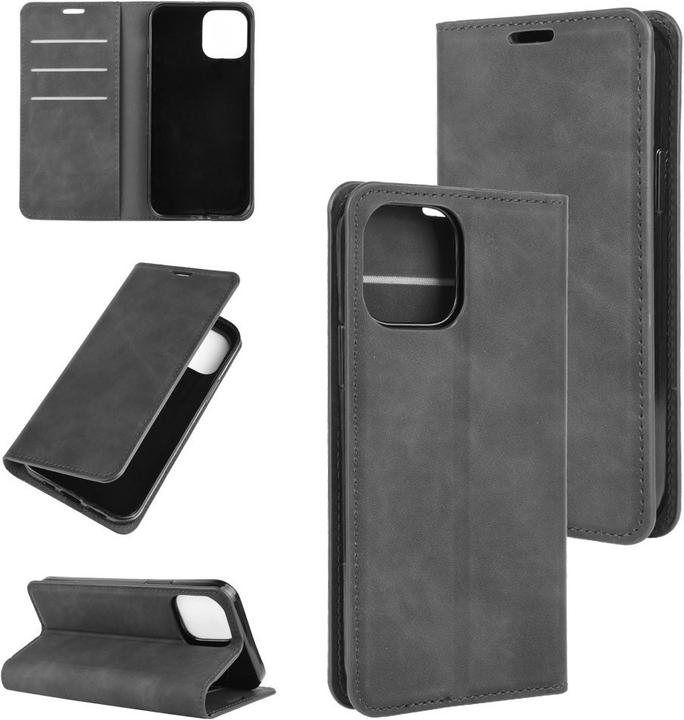 Image du produit Cover-Discount iPhone 12 / 12 Pro - Coque Flip Case Silky Stand noir (Apple iPhone 12, Apple iPhone 12 Pro)