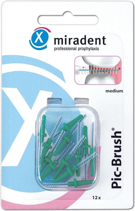 Actual product image Miradent Pic-Brush Refill Replacement Brushes (12 x)