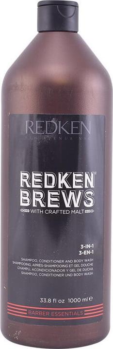 Actual product image Redken BREWS - 3-in-1 (1000 ml, Liquid shampoo)