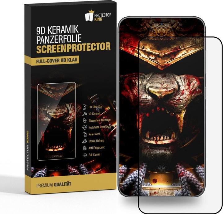 Actual product image Protectorking 3x Ceramic-Glass Full Cover HD Klar (1 Piece, Samsung Galaxy S21+)