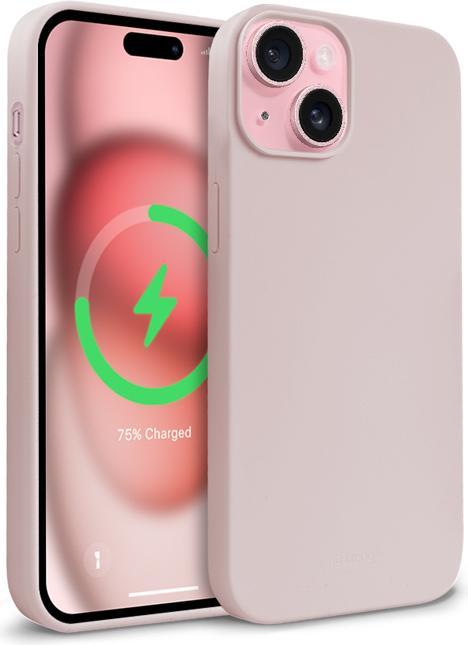 Crong Colour Cover Magnetic - iPhone 15 MagSafe case (sand pink) (Apple iPhone 15)