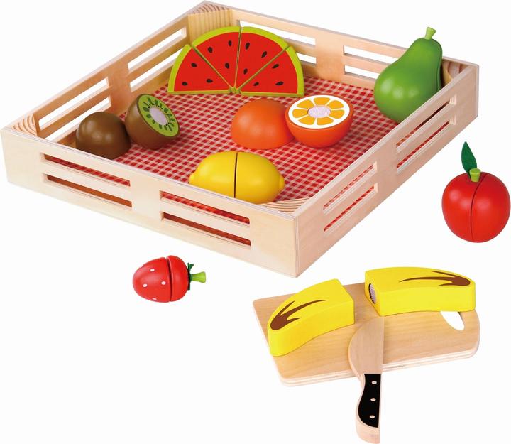 Actual product image Tooky Toy Fruit with board and knife, TKI014