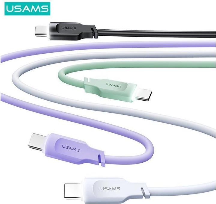 Image du produit Usams Câble de charge type-C vers type-C - Blanc (1.20 m, 100 W)