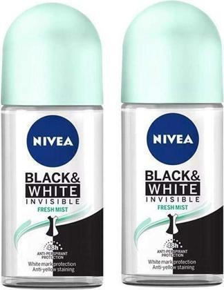 Actual product image NIVEA Antiperspirant Inspiration For Men Invisible Forack & White (Antiperspirant) 100 ml (Roll-on)