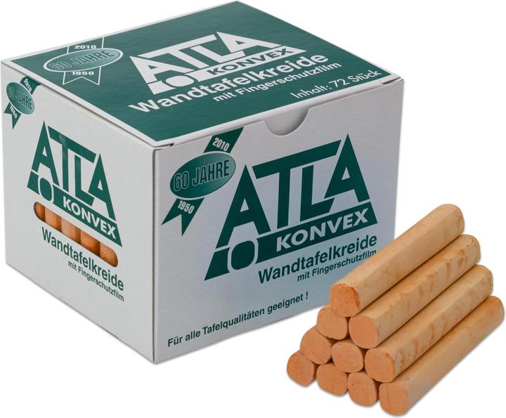 Image du produit Atla Carton de 72 craies, arrondies (Multicolore, 72 x)