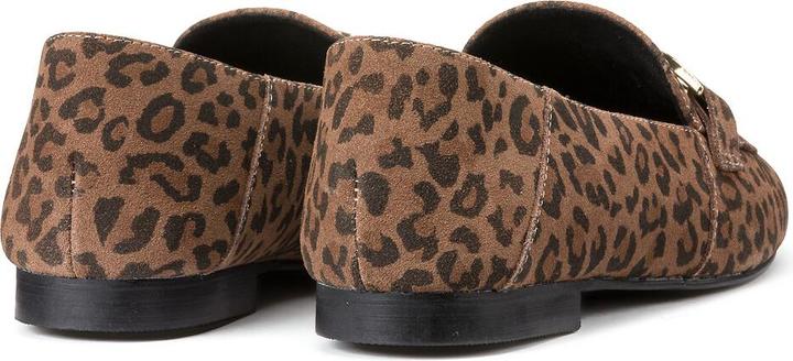 Actual product image La Redoute Collections Leather loafer with leo print (38)