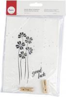 Produktbild Rayher Papiertüten Wünsche mit Holzklammern, weiss, 2 (Geschenktüte, 2 x)