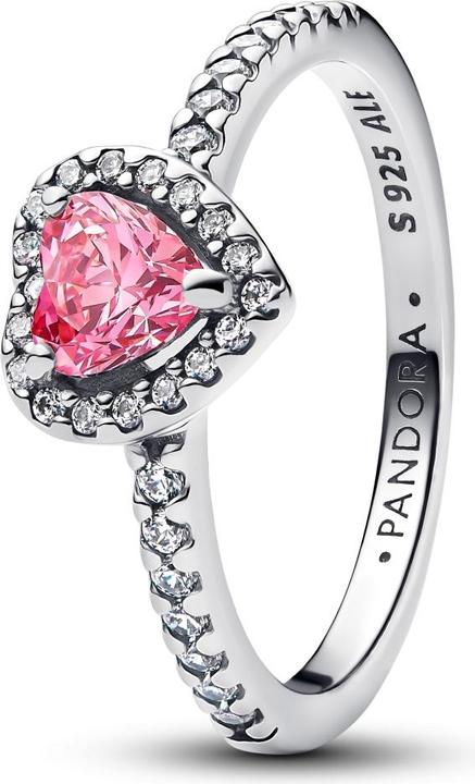 Immagine prodotto Pandora Anello a cuore rosa rialzato (52, 925 Argento)