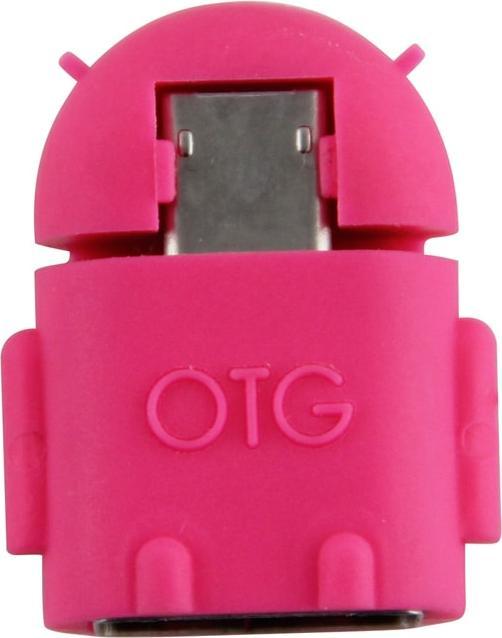 Produktbild JTI OTG-Adapter - USB-zu-MicroUSB-Adapter - Pink (USB-A, Micro USB)