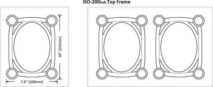 Produktbild Isoacoustics ISO-200Sub isolatie statief voor subwoofer (1 Stk., Ständer, Nicht beweglich)