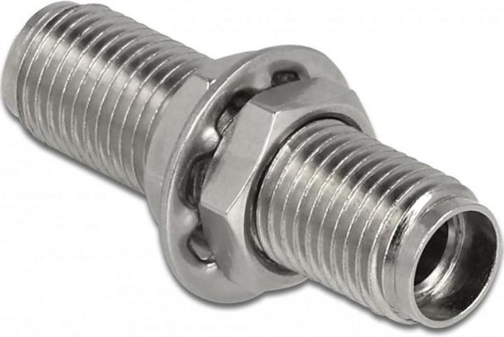 Image du produit Delock Coupleur fibre optique SMA Simplex femelle vers SMA Simplex femelle métal (CAT6, 0.03 m)