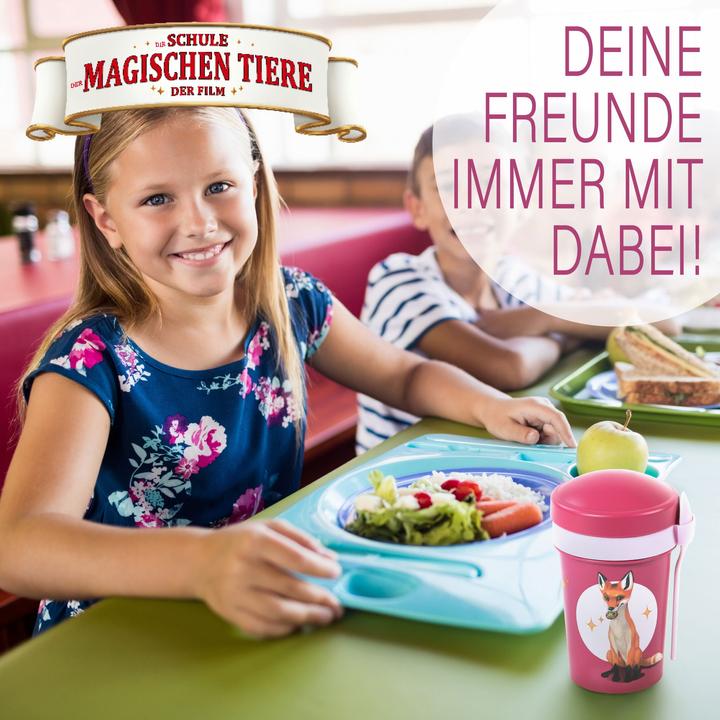 Produktbild Awave Die Schule der Magischen Tiere Müslibecher To Go 540 ml rPET | Beerenrot, Rabbat