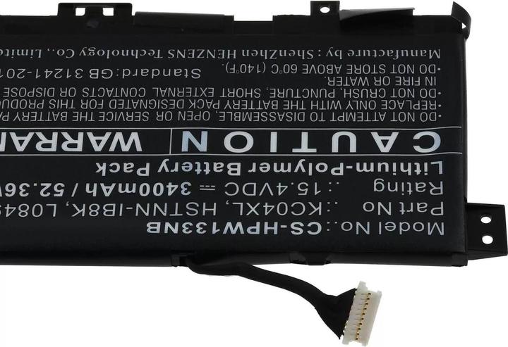 Image du produit AccuCell Batterie pour ordinateur portable HP Envy X360 13-ag0003ng, X360 13-ag0004ng, type KC04XL et autres (3400 mAh)