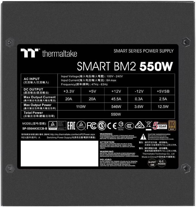 Produktbild Thermaltake Smart BMm2 80 Plus Bronze Semi Modular (550 W)