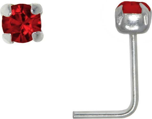Bijouteria Nasenpiercing (Silber 925, Kristall)