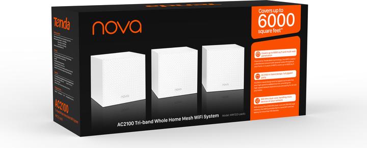 Actual product image Tenda WL router nova MW12-3 Home Mesh WiFi System 3 devices