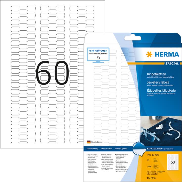 Produktbild HERMA Ringetiketten A4