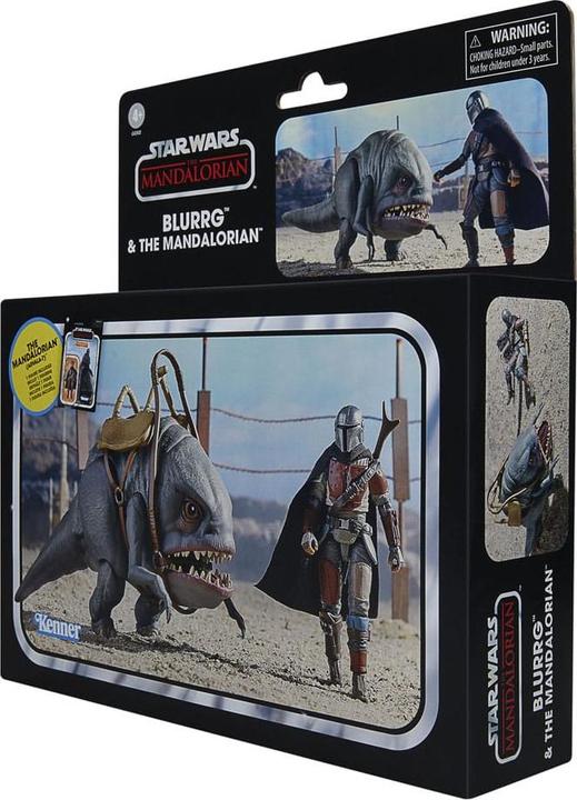 Actual product image Hasbro Star Wars: Obi-Wan Kenobi Vintage Collection Action Figures 2-Pack Blurrg & The Mandalorian 10 cm